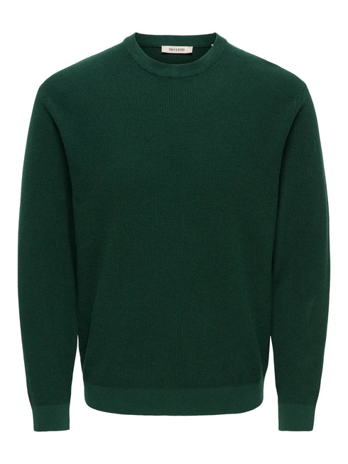 Tony Rlx 12 LS Waffle Crew Knit- Green