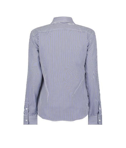 Cotton stripe shirt - Blue