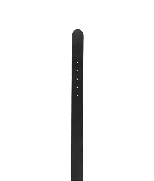 Plaque Leather Belt - Black