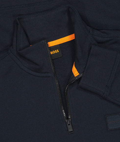 Zetrust Half-Zip Cotton Sweatshirt - Navy