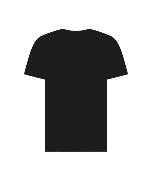 ORGANIC-COTTON RELAXED-FIT T-SHIRT WITH CONTRAST LOGO - BLACK