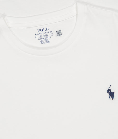 Custom Slim Fit Jersey Crewneck T-shirt - White