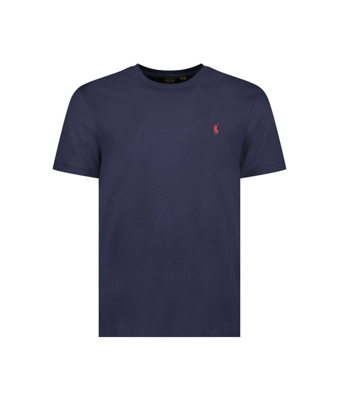Custom Slim Fit Jersey Crewneck T-Shirt - Navy