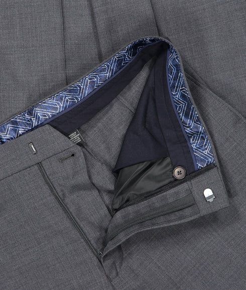 Panama Slim Fit Suit Trousers - Grey