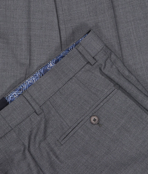 Panama Slim Fit Suit Trousers - Grey