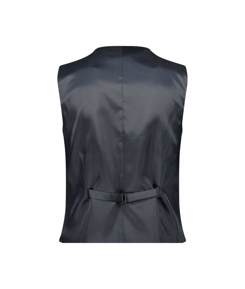 Slim Fit Charcoal Panama Waistcoat - Charcoal