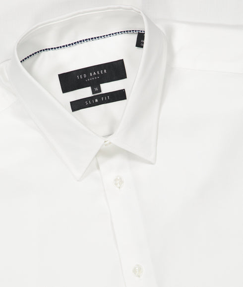 Slim-Fit Formal Cotton Shirt - White