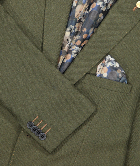 Skull & Roses Smart Blazer - Green