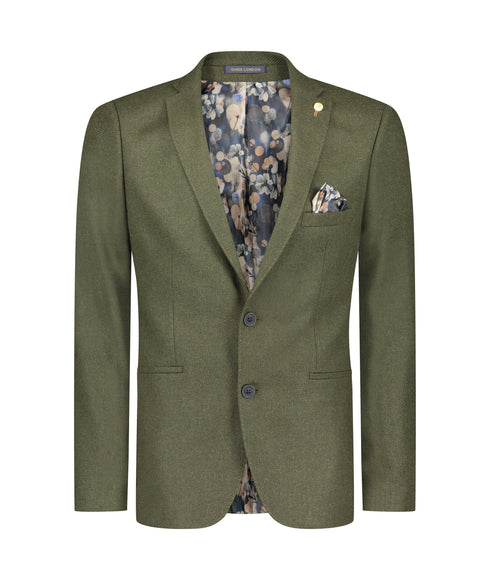 Skull & Roses Smart Blazer - Green