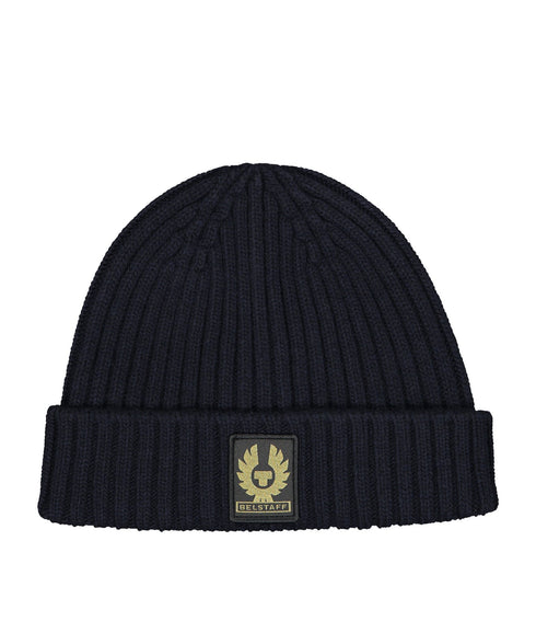 Watch Lambswool Beanie Hat - Navy