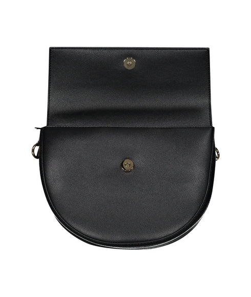 Semi-Circular Crossbody Bag - Black