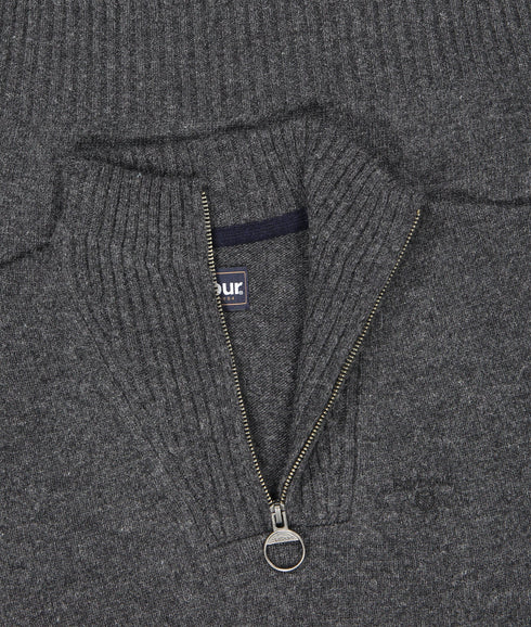 Essential Half Zip Knitted Jumper - Charcoal