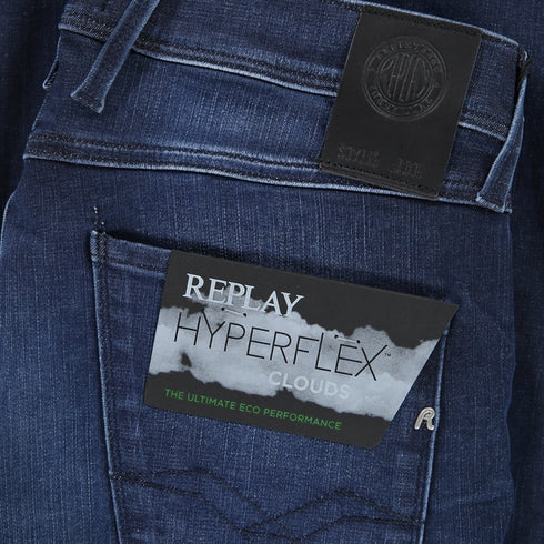 Anbass Slim-Fit Hyperflex Jeans - Dark Blue