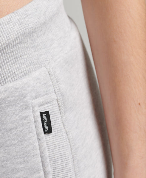 Organic Cotton Vintage Logo Embroidered Joggers - Grey