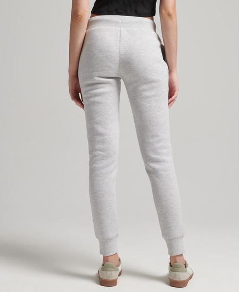 Organic Cotton Vintage Logo Embroidered Joggers - Grey