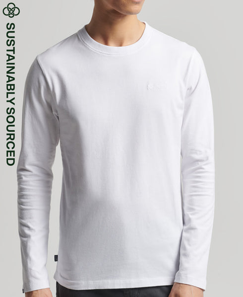 Organic Cotton Vintage Logo Embroidered Top - White