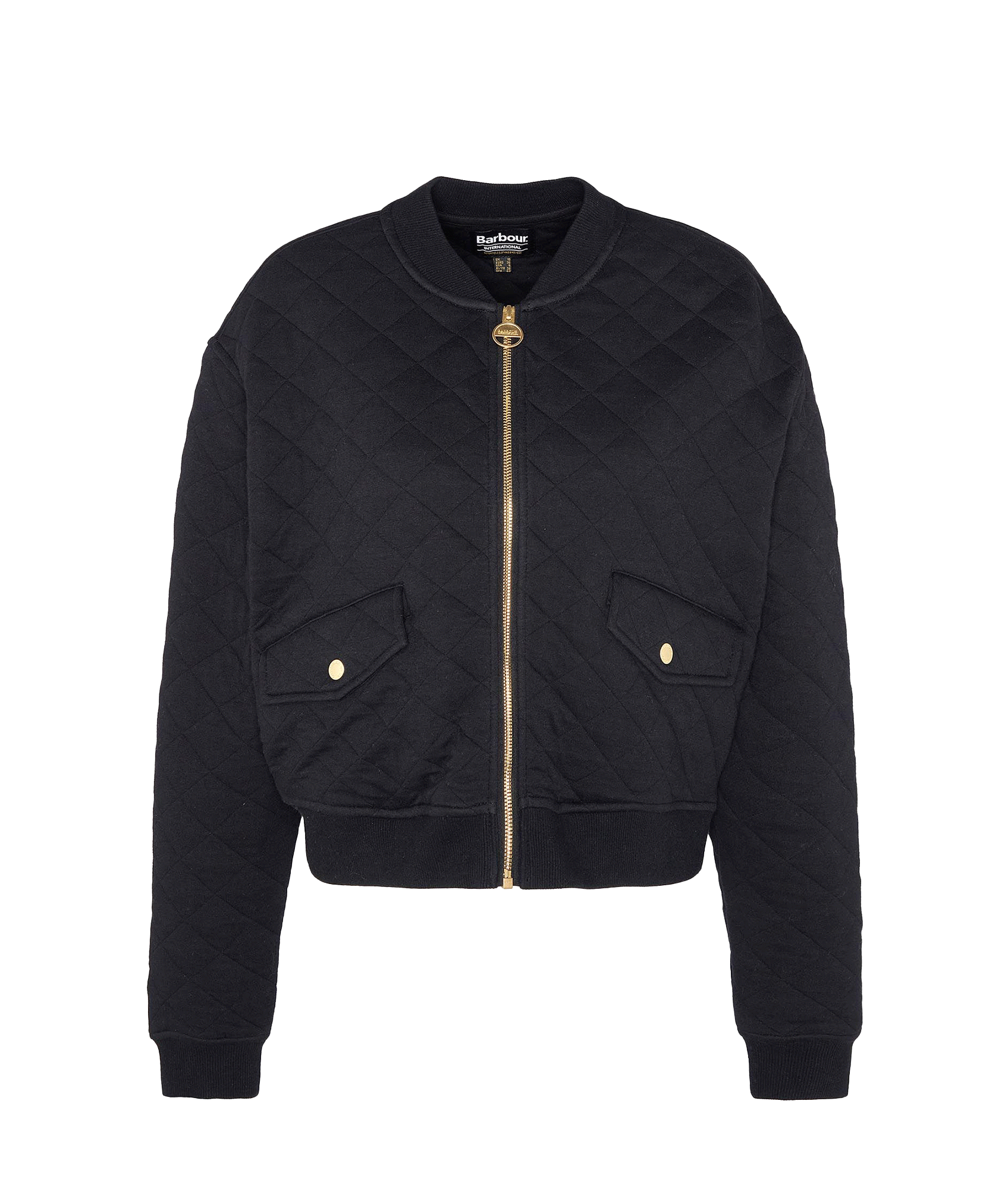Alicia Quilted Bomber Jacket Black Robert Goddard
