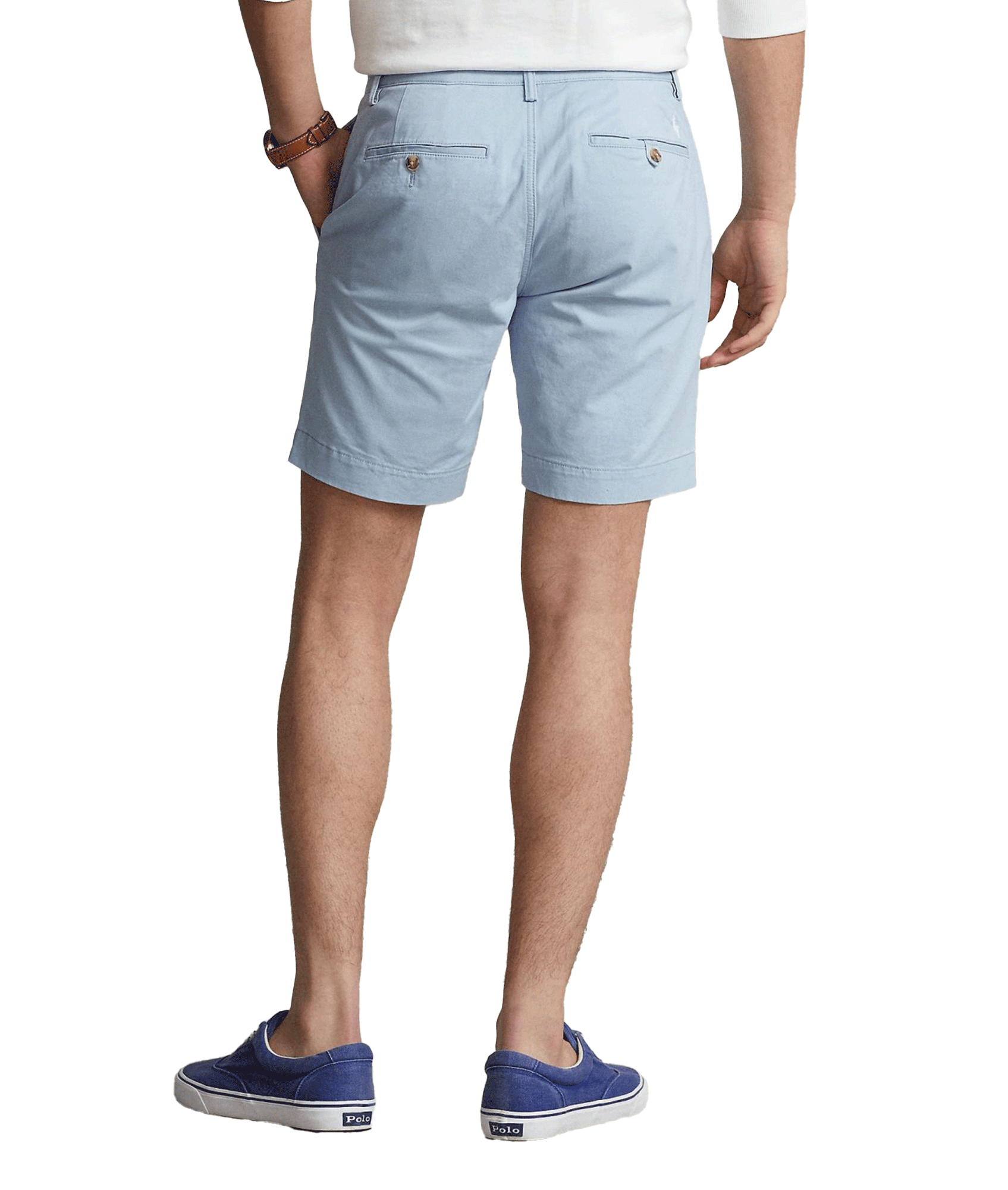 8-Inch Stretch Straight Fit Chino Short - Blue