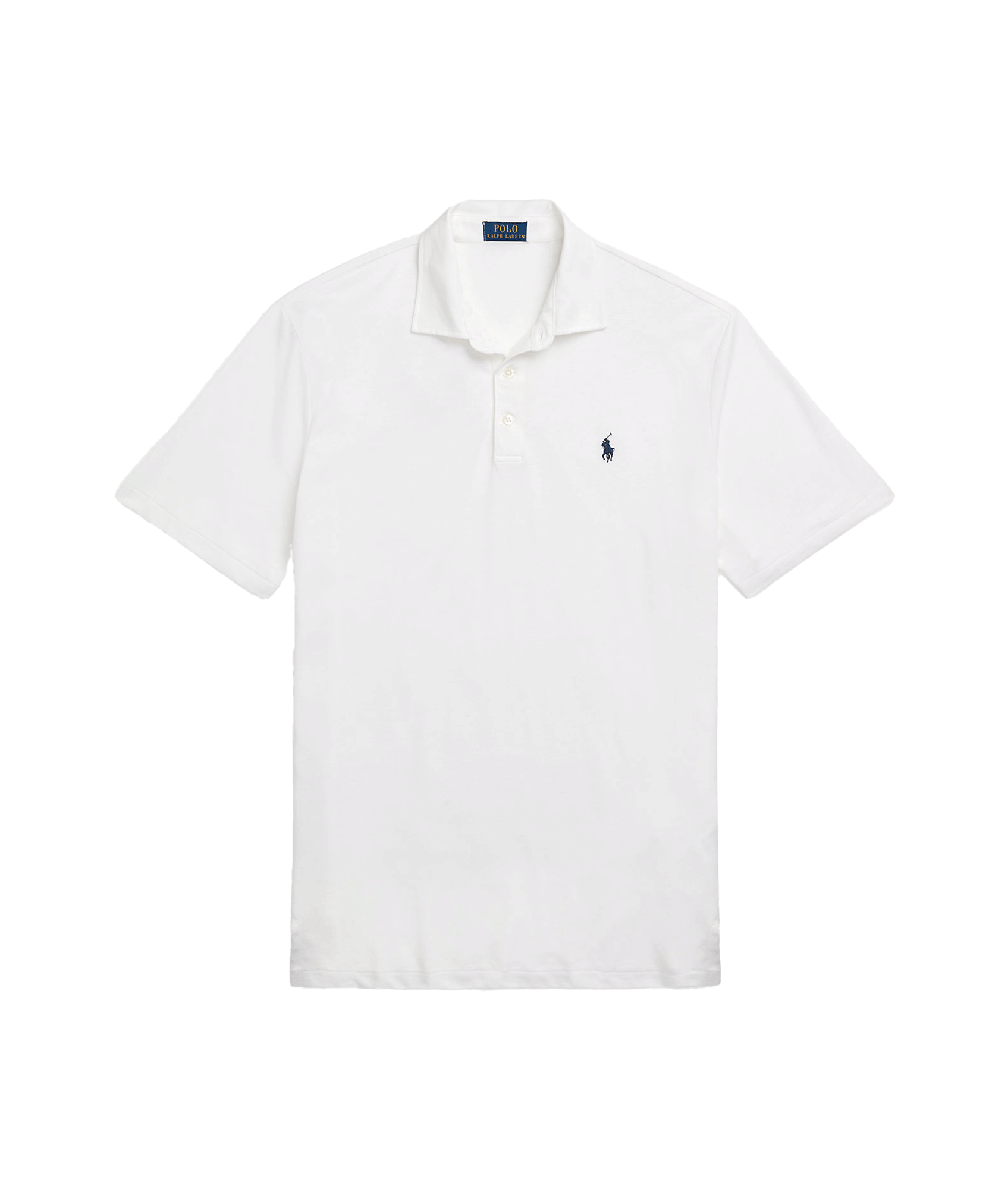 Classic Fit Cotton linen Mesh Polo Shirt White Robert Goddard