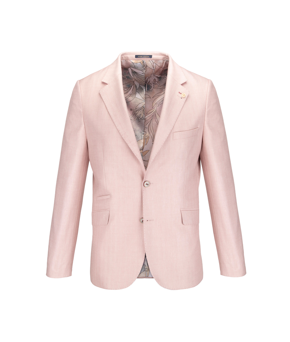Linen Blend Jacket - Pink – Robert Goddard