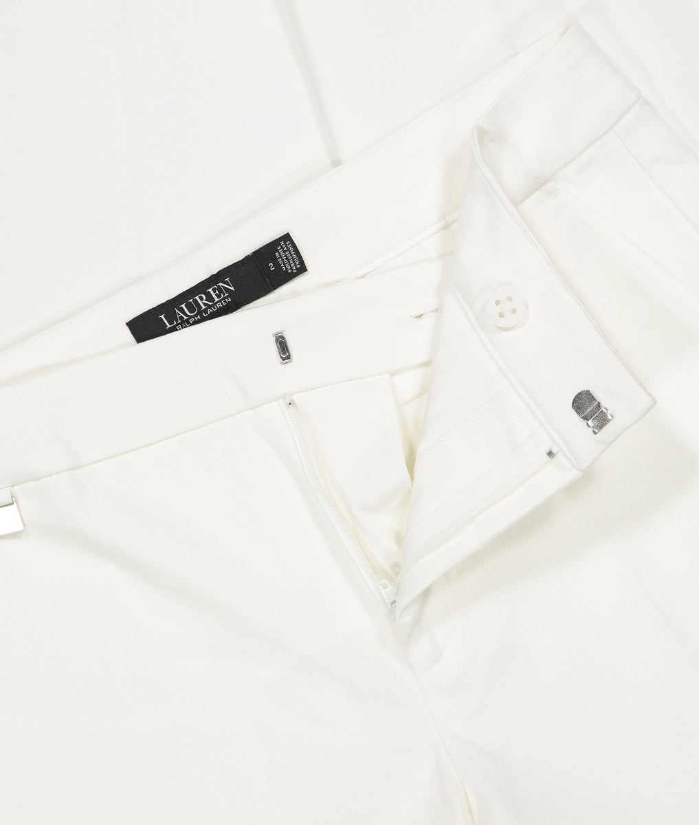 Slim-cut cropped trousers - white – Robert Goddard