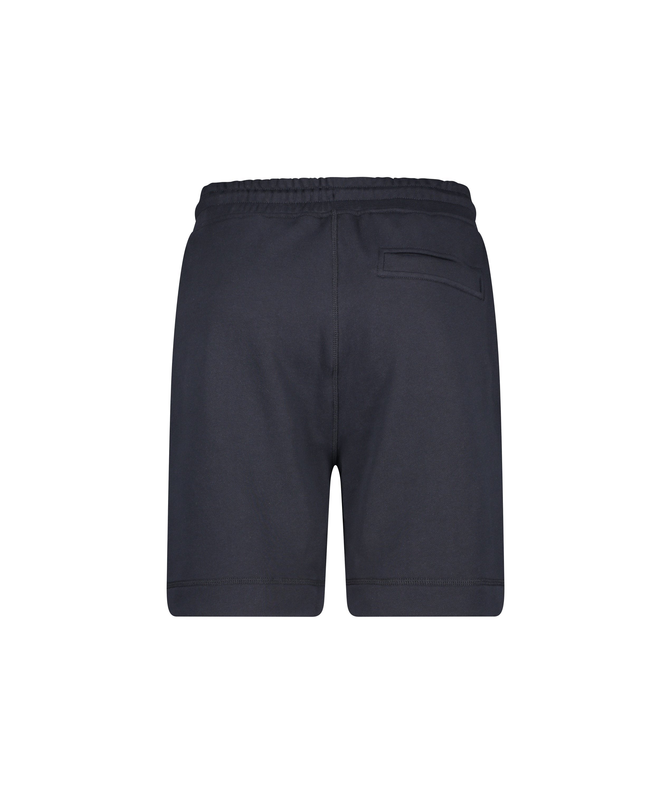 Sewalk Drawstring Shorts in French Terry Cotton with Logo Patch - Navy