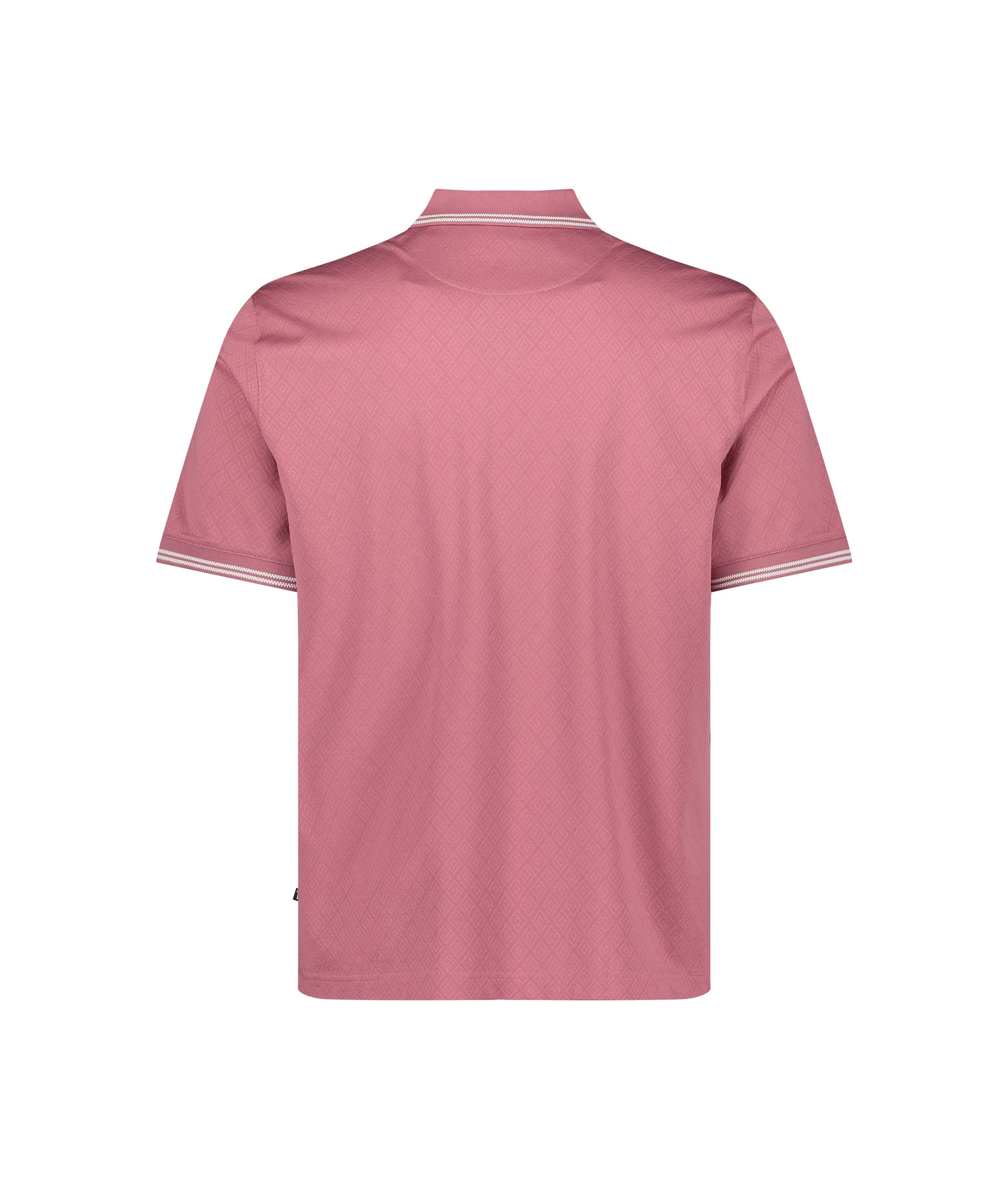 Dynam Monogram Diamond Knit Polo Shirt - Mid Pink